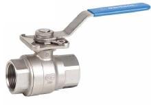 VÃ¡lvulas macho esfÃ©rico inox roscada de 2 corpos c/ plataforma